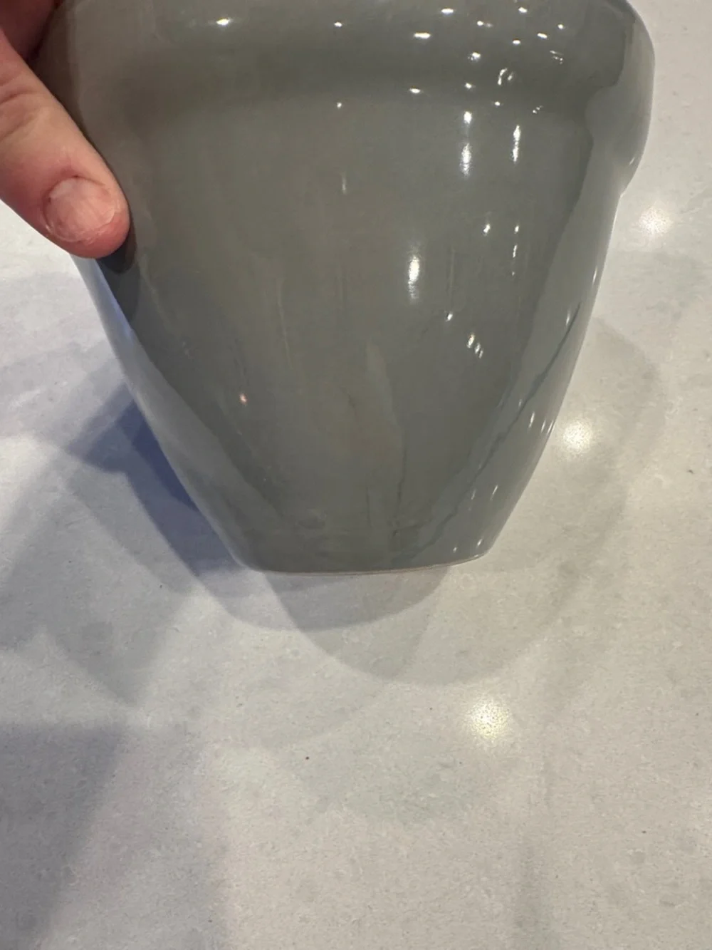 Pottery Barn Gray Glazed Ceramic Pouring Bowl